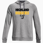 HIGHLAND HIGH SCHOOL HUSKIES UA Men's Rival Fleece Hoodie Front Thumbnail