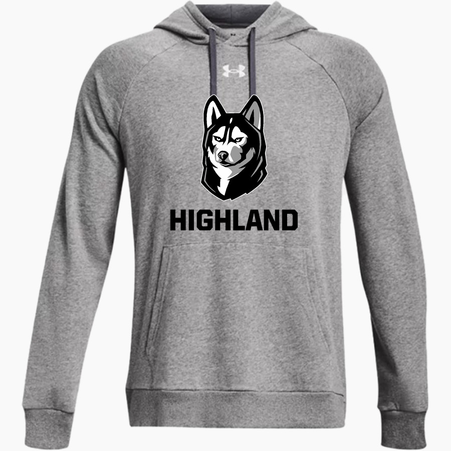 HIGHLAND HIGH SCHOOL HUSKIES UA Men's Rival Fleece Hoodie