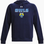 The GLOBE Academy Owls UA Men's Rival Fleece Hoodie Front Thumbnail