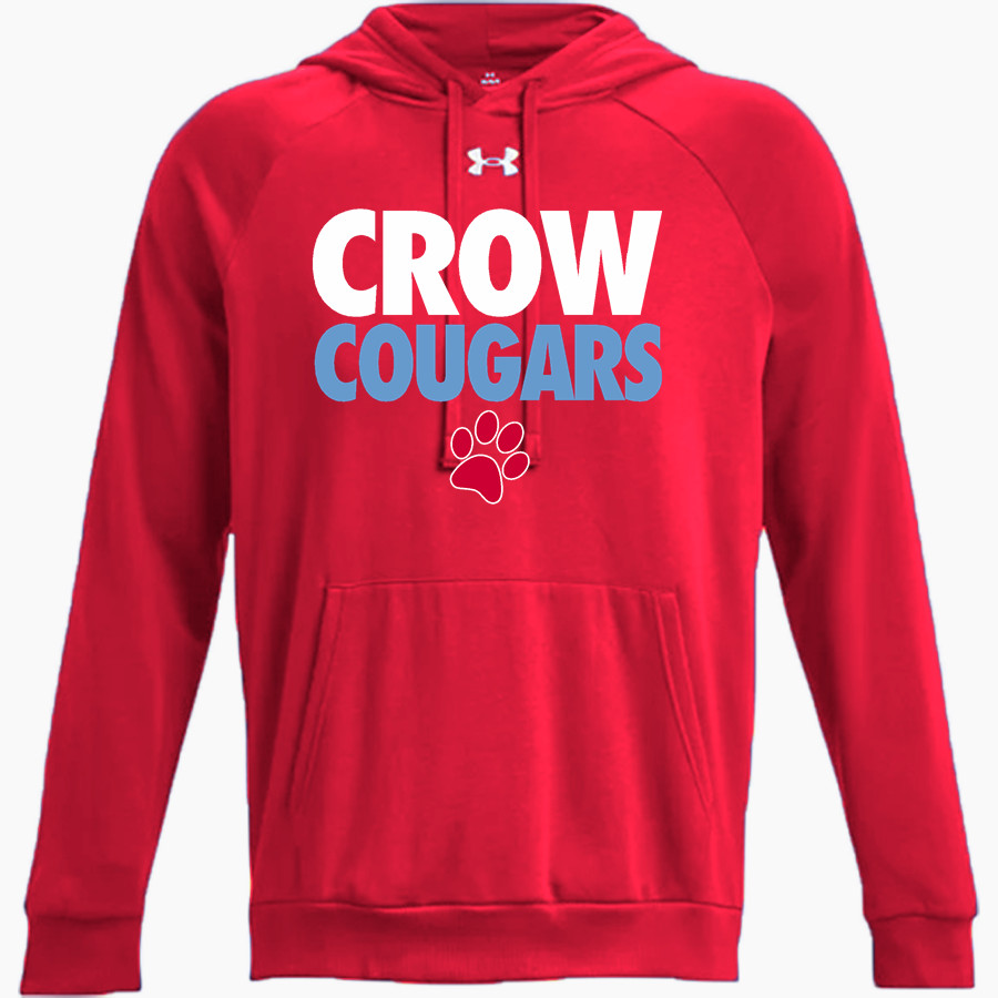 CROW HIGH SCHOOL Cougars Online Store <span class="pdp-name-mascot">CROW COUGARS</span> UA Men's Rival Fleece Hoodie