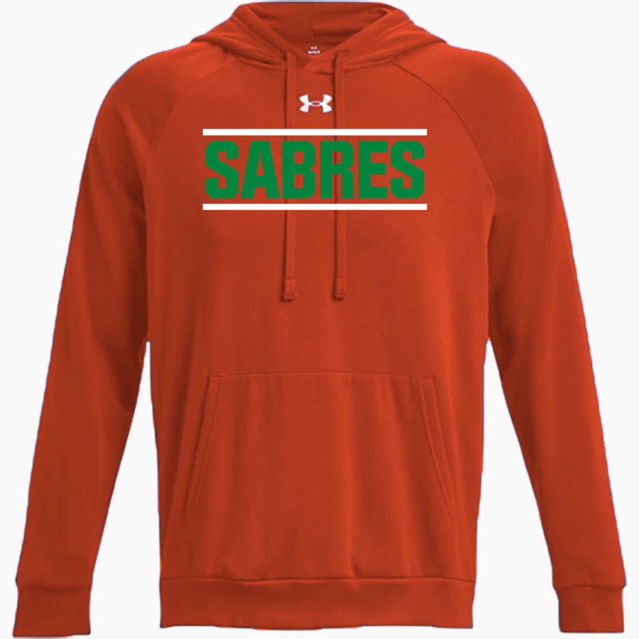 Communion of Saints School Sabres official sideline store UA Men's Rival Fleece Hoodie