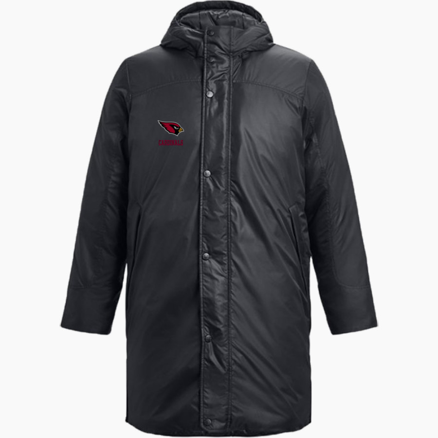 STAPLES MOTLEY HIGH SCHOOL CARDINALS <span class="pdp-name-mascot">STAPLES MOTLEY CARDINALS</span> UA Men's Storm Insulated Bench Coat