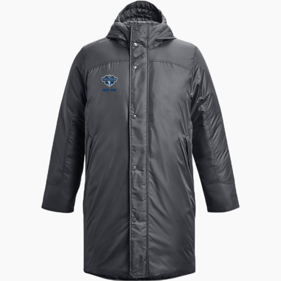 Mount St. Mary Academy believe in the boom <span class="pdp-name-mascot">Mount Saint Mary Academy Thunder</span> UA Men's Storm Insulated Bench Coat