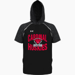 CARDINAL HIGH SCHOOL HUSKIES UA Men's Command Warm-Up Short Sleeve Hoodie Front Thumbnail