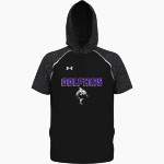 Bergman Dolphins UA Men's Command Warm-Up Short Sleeve Hoodie Front Thumbnail