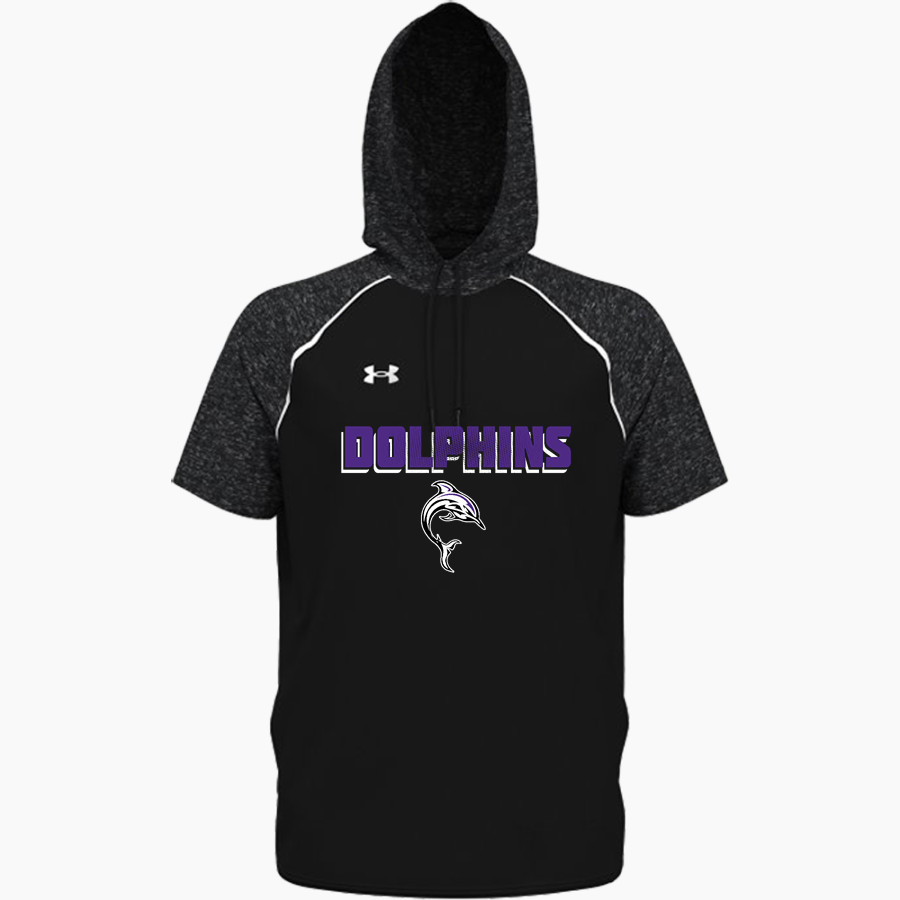 Bergman Dolphins UA Men's Command Warm-Up Short Sleeve Hoodie