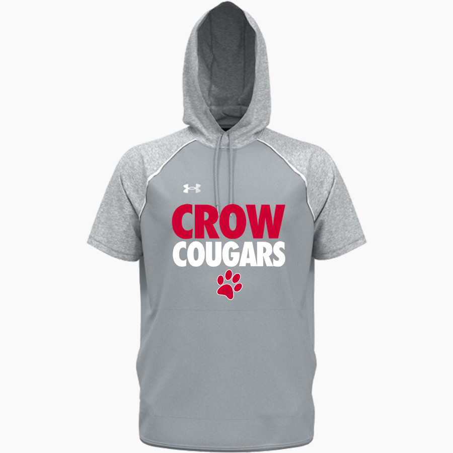 CROW HIGH SCHOOL Cougars Online Store <span class="pdp-name-mascot">CROW COUGARS</span> UA Men's Command Warm-Up Short Sleeve Hoodie