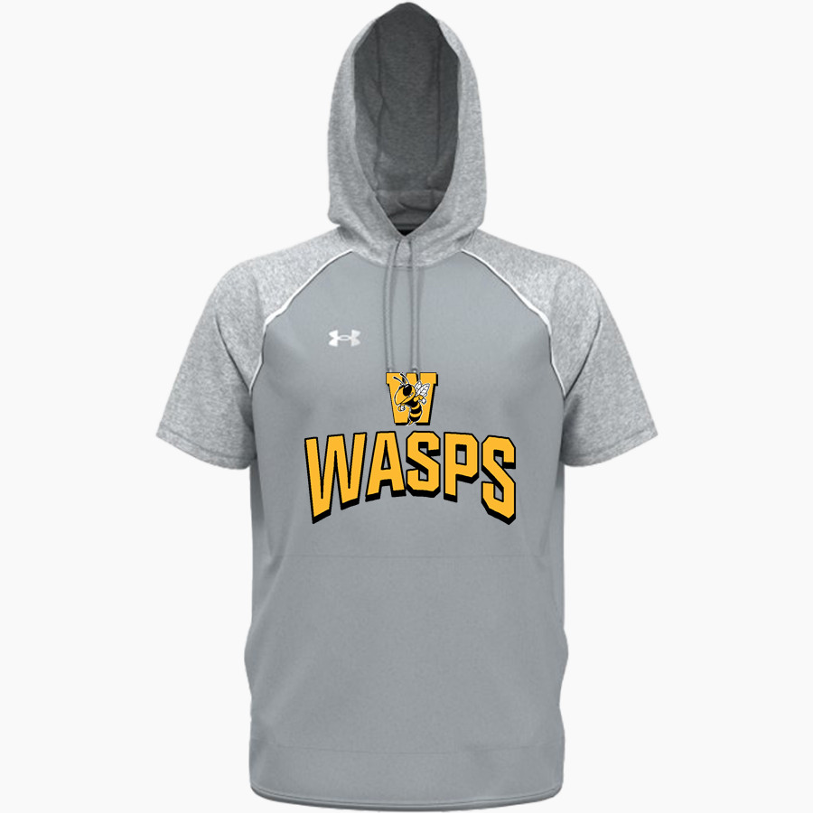 WASATCH HIGH SCHOOL WASPS UA Men's Command Warm-Up Short Sleeve Hoodie