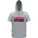 WOODLAND CHRISTIAN SCHOOL CARDINALS <span class="pdp-name-mascot">WOODLAND CARDINALS</span> UA Men's Command Warm-Up Short Sleeve Hoodie Front Thumbnail