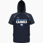 Connecticut College Camels <span class="pdp-name-mascot">Connecticut College Camels</span> UA Men's Command Warm-Up Short Sleeve Hoodie Front Thumbnail