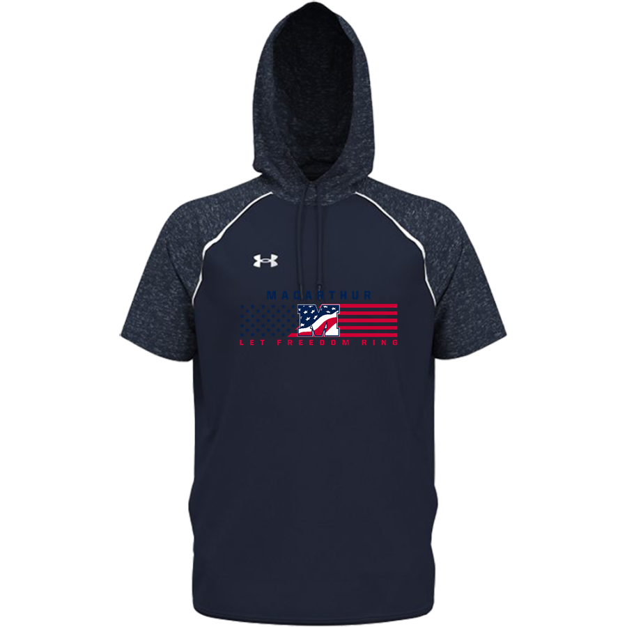 MacArthur Generals <span class="pdp-name-mascot">MACARTHUR HIGH SCHOOL Generals</span> UA Men's Command Warm-Up Short Sleeve Hoodie