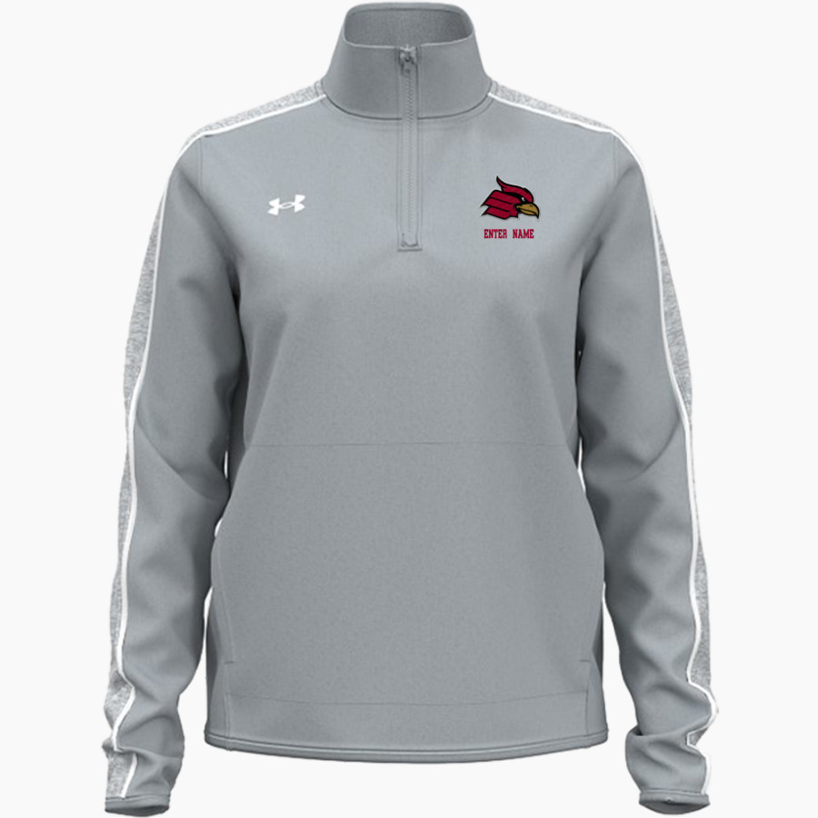 Wheeling University Cardinals Online Store UA Women's Command Warm-Up 1/4 Zip Pullover