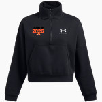 MILTON SENIOR HIGH SCHOOL BLACK PANTHERS UA Women's Fleece 1/2 Zip Hoodie Front Thumbnail