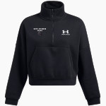 North Crawford Trojans UA Women's Fleece 1/2 Zip Hoodie Front Thumbnail