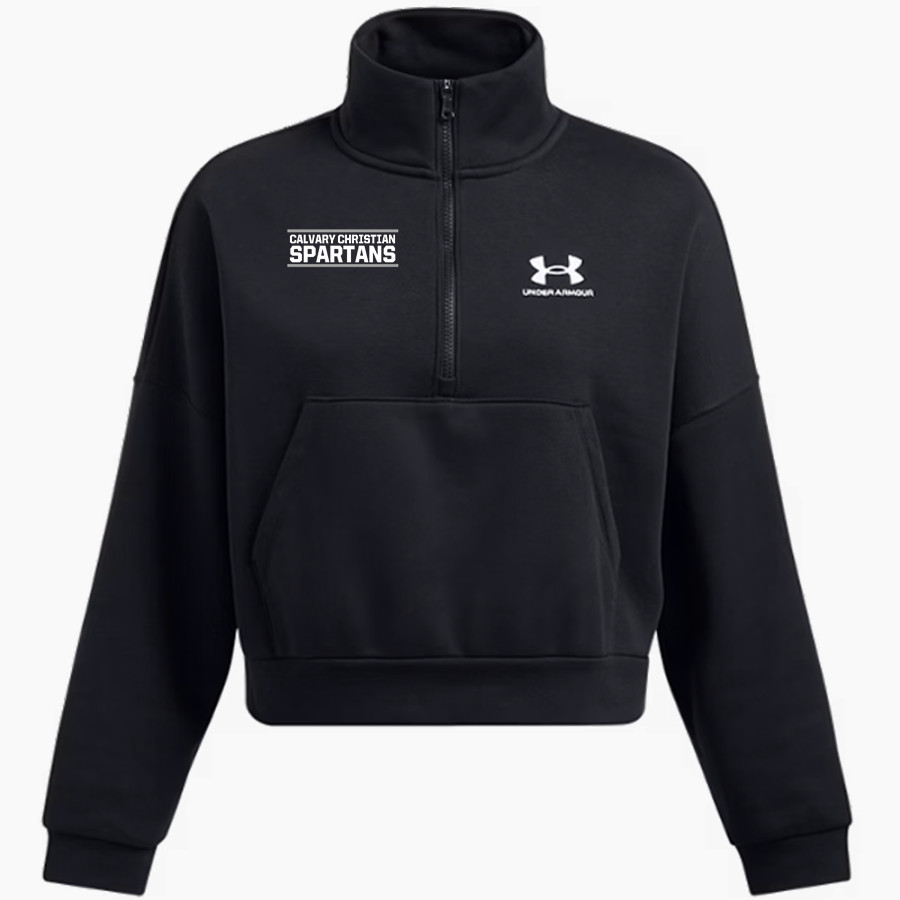 Calvary Christian Spartans <span class="pdp-name-mascot">Calvary Christian Spartans</span> UA Women's Fleece 1/2 Zip Hoodie
