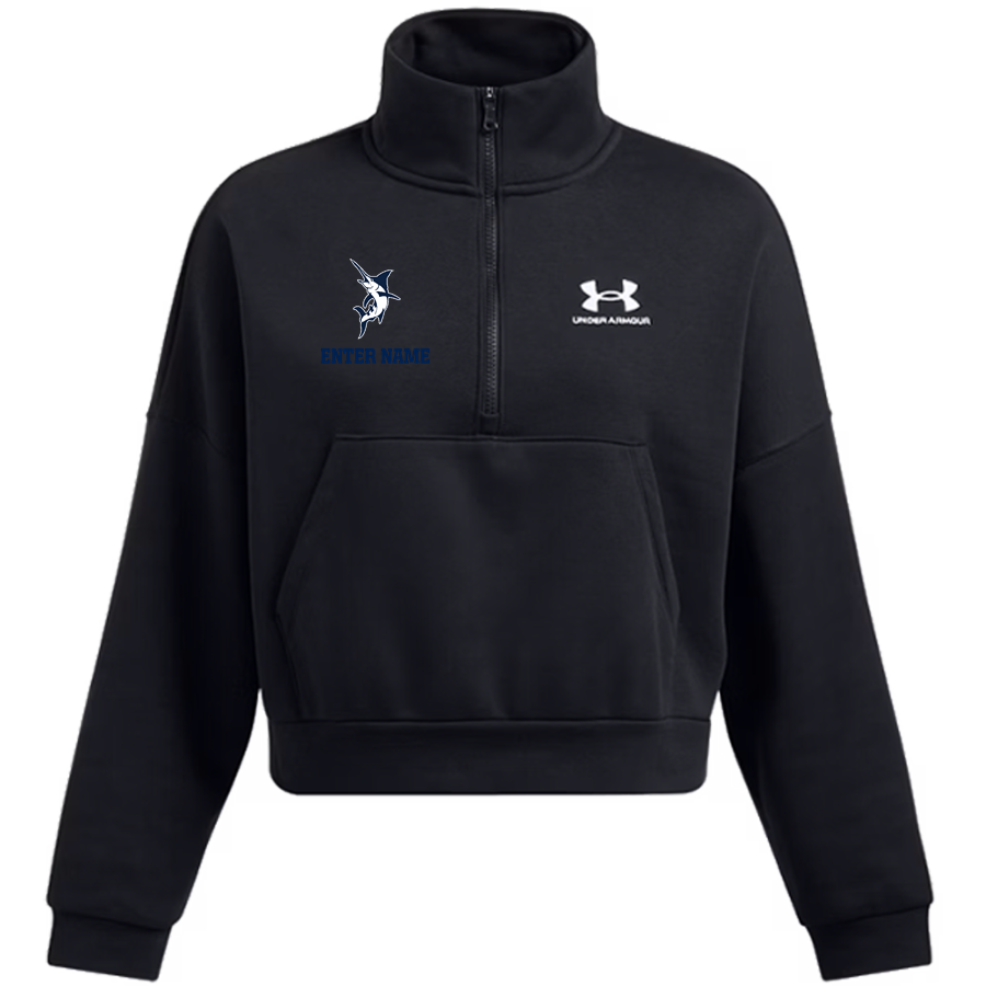 Lowcountry Marlins <span class="pdp-name-mascot">lowcountry Marlins</span> UA Women's Icon Fleece Oversized 1/2 Zip