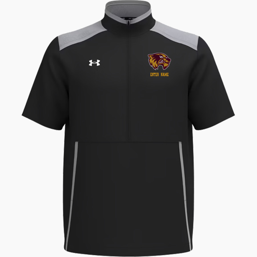 Au Gres-Sims HIGH SCHOOL WOLVERINES <span class="pdp-name-mascot">AU GRES - SIMS WOLVERINES</span> UA Men's Motivate 3.0 Short Sleeve Half-Zip