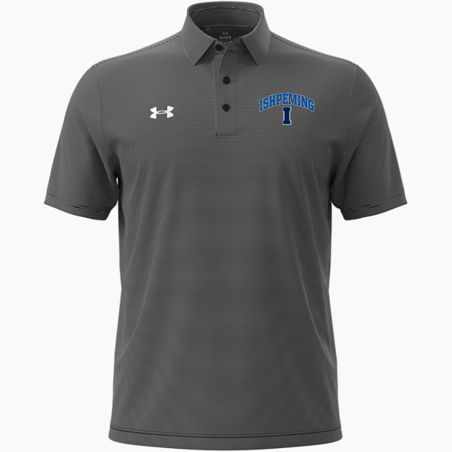 ISHPEMING HIGH SCHOOL HEMATITES ONLINE STORE <span class="pdp-name-mascot">ISHPEMING HEMATITES</span> UA Men's Drive Team Stripe Polo