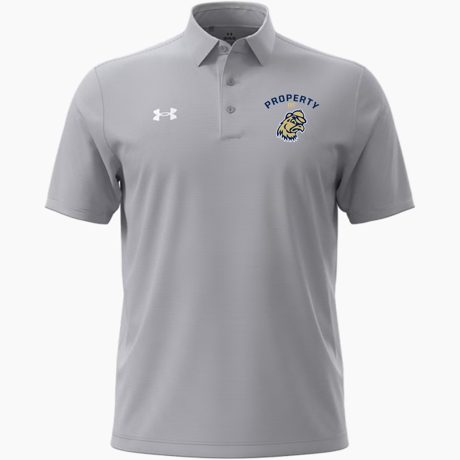 Trinity College Bantams The Official Online Store <span class="pdp-name-mascot">Trinity Bantams</span> UA Men's Drive Team Stripe Polo