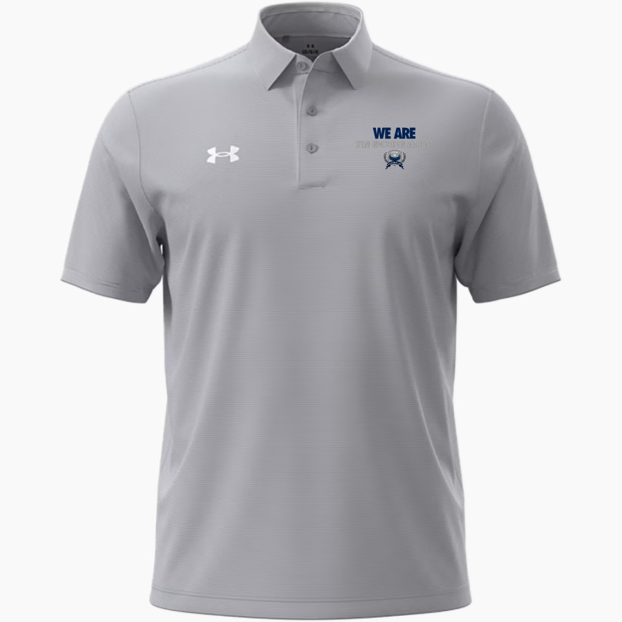 STEM Innovation Academy of the Oranges we rise together <span class="pdp-name-mascot">STEM Phoenix</span> UA Men's Drive Team Stripe Polo