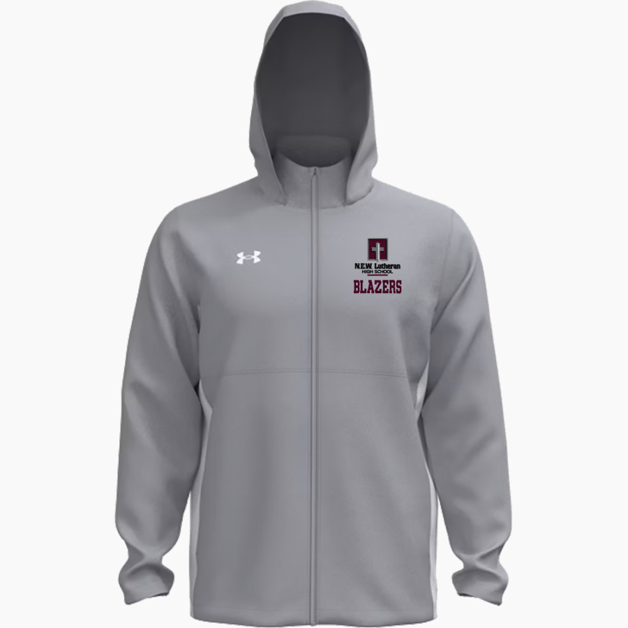 NEW Lutheran BLAZERS <span class="pdp-name-mascot">NORTHEASTERN WI LUTHERAN BLAZERS</span> UA Men's Rival Stretch Woven Full-Zip Jacket