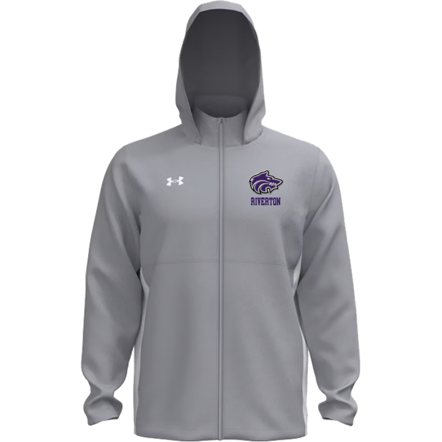 RIVERTON HIGH SCHOOL SILVERWOLVES <span class="pdp-name-mascot">RIVERTON SILVERWOLVES</span> UA Men's Rival Stretch Woven Full-Zip Jacket
