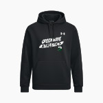 DELBARTON SCHOOL GREEN WAVE UA Men's Armour Fleece Pro Hoodie Front Thumbnail