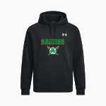 Communion of Saints School Sabres official sideline store UA Men's Armour Fleece Pro Hoodie Front Thumbnail