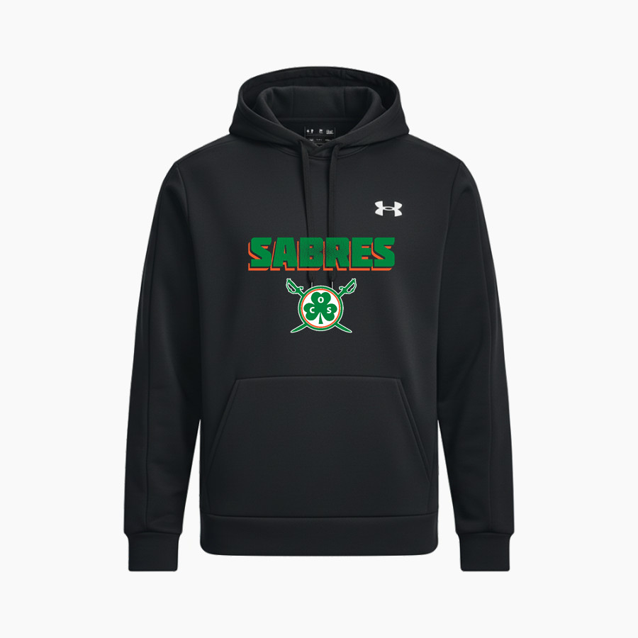 Communion of Saints School Sabres official sideline store UA Men's Armour Fleece Pro Hoodie