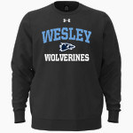 Wesley Wolverines <span class="pdp-name-mascot">Wesley Wolverines</span> UA Men's Icon Fleece Crew Front Thumbnail