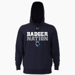 BONNERS FERRY HIGH SCHOOL BADGERS <span class="pdp-name-mascot">BONNERS FERRY BADGERS</span> UA Mens Team Icon Fleece Hoodie Front Thumbnail
