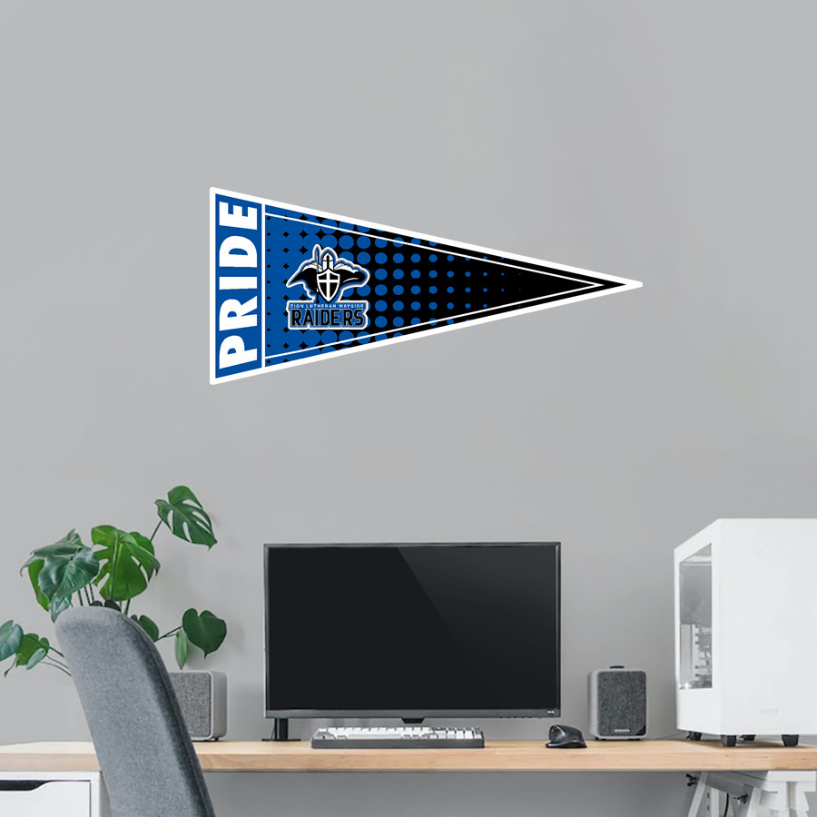 Zion Lutheran Raiders Wall Decal - Pennant