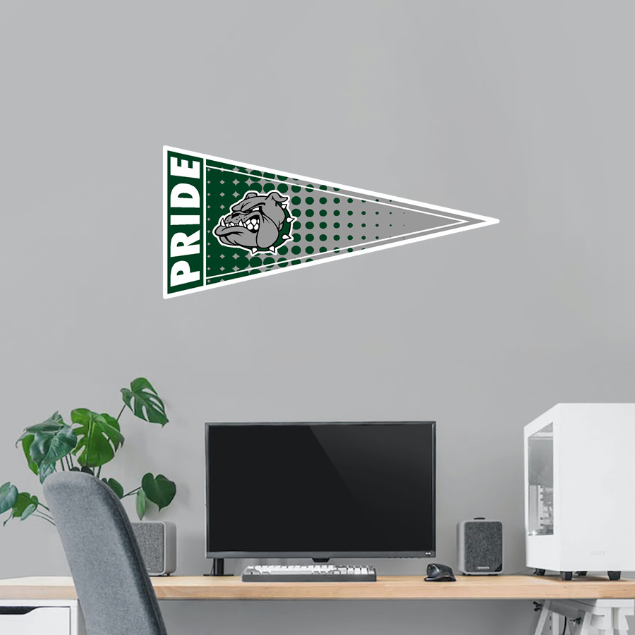 LINDENHURST HIGH SCHOOL BULLDOGS <span class="pdp-name-mascot">LINDENHURST BULLDOGS</span> Wall Decal - Pennant