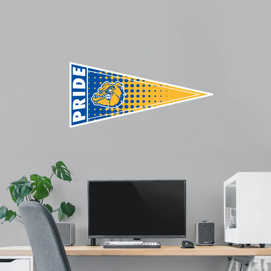 A E BEACH HIGH SCHOOL BULLDOGS <span class="pdp-name-mascot">A E BEACH BULLDOGS</span> Wall Decal - Pennant