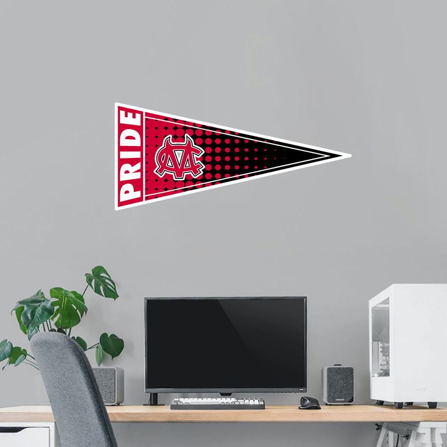 CENTER MORICHES HIGH SCHOOL RED DEVILS <span class="pdp-name-mascot">CENTER MORICHES RED DEVILS</span> Wall Decal - Pennant