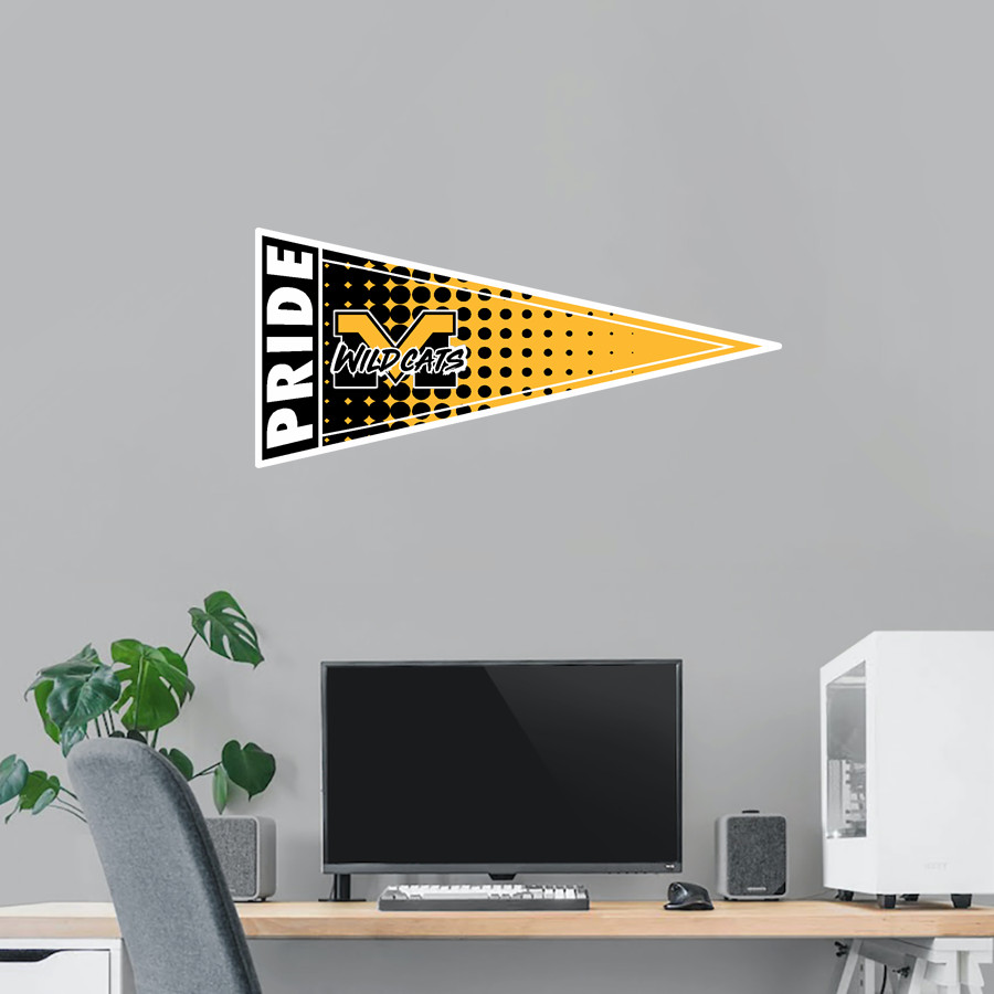 MAQUOKETA VALLEY HIGH SCHOOL WILDCATS <span class="pdp-name-mascot">MAQUOKETA VALLEY WILDCATS</span> Wall Decal - Pennant