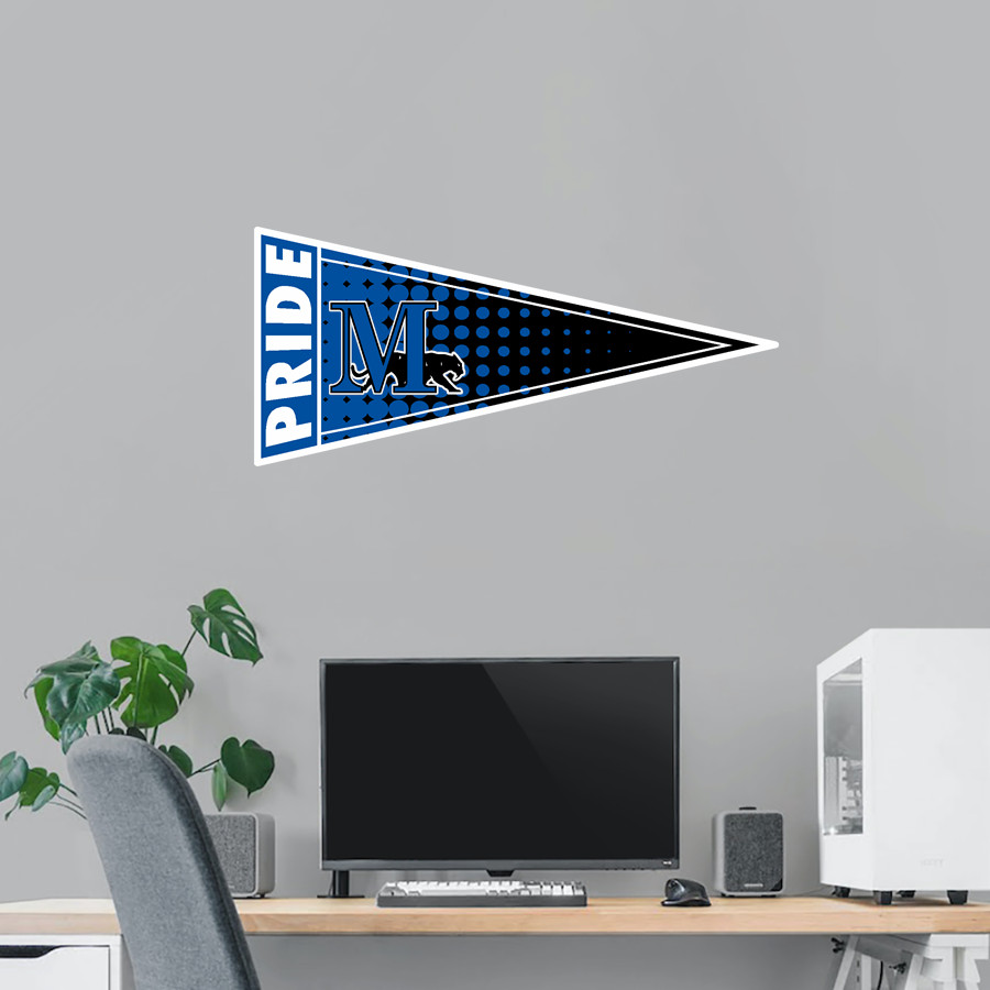 Marian SABRES <span class="pdp-name-mascot">Marian University SABRES</span> Wall Decal - Pennant