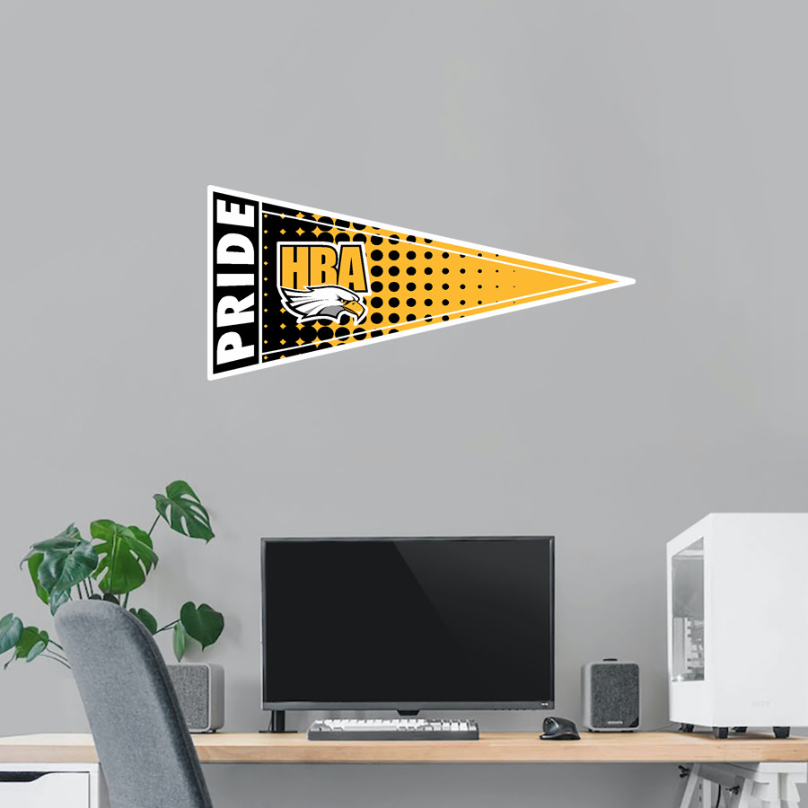 Hawaii Baptist Eagles <span class="pdp-name-mascot">HBA Eagles</span> Wall Decal - Pennant