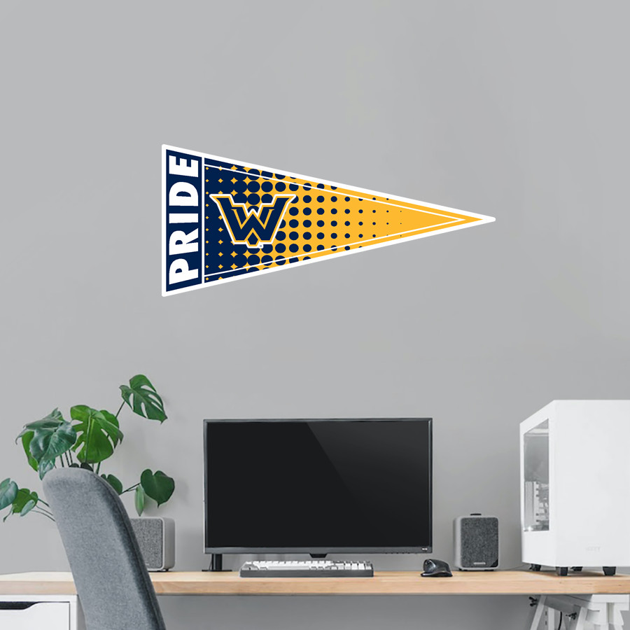 WALKER VALLEY HIGH SCHOOL MUSTANGS Wall Decal - Pennant