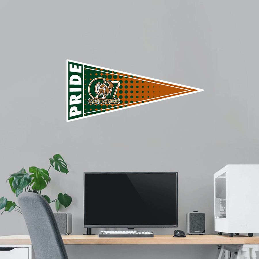 CAMPO VERDE HIGH SCHOOL COYOTES <span class="pdp-name-mascot">CAMPO VERDE COYOTES</span> Wall Decal - Pennant