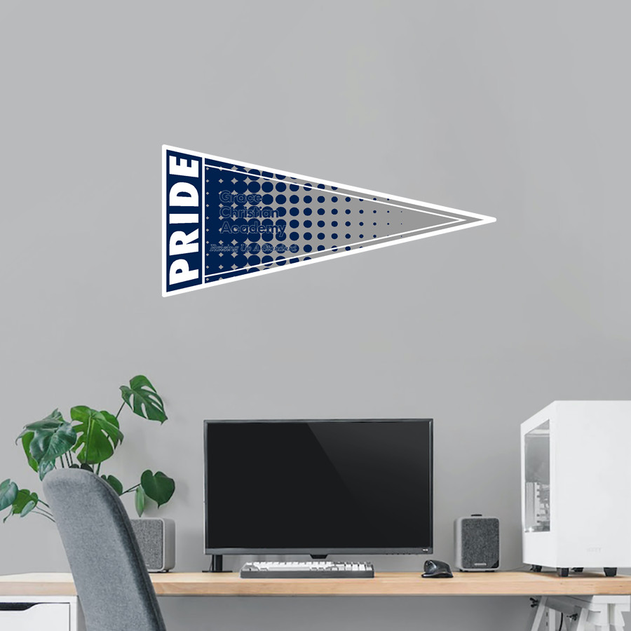 Grace Christian Academy Crusaders <span class="pdp-name-mascot">Grace Christian Academy Crusaders</span> Wall Decal - Pennant