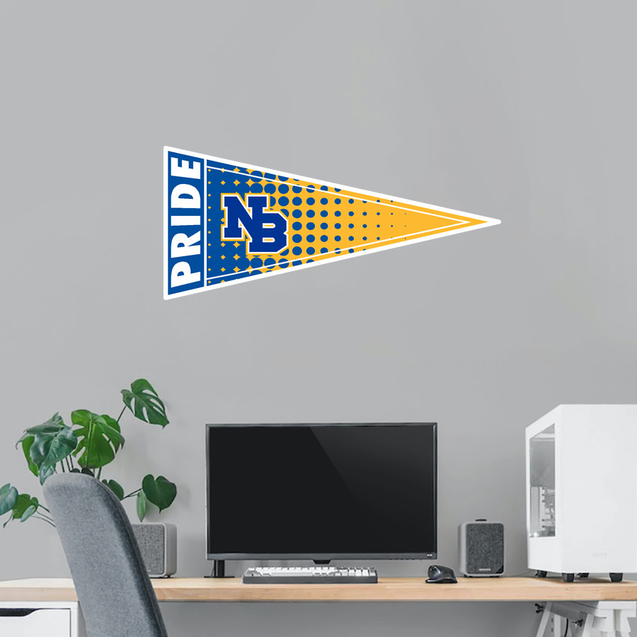 North Brunswick Raiders <span class="pdp-name-mascot">North Brunswick Raiders</span> Wall Decal - Pennant
