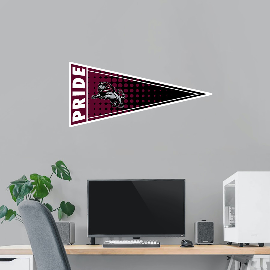 Ludlow Lions <span class="pdp-name-mascot">Lions</span> Wall Decal - Pennant