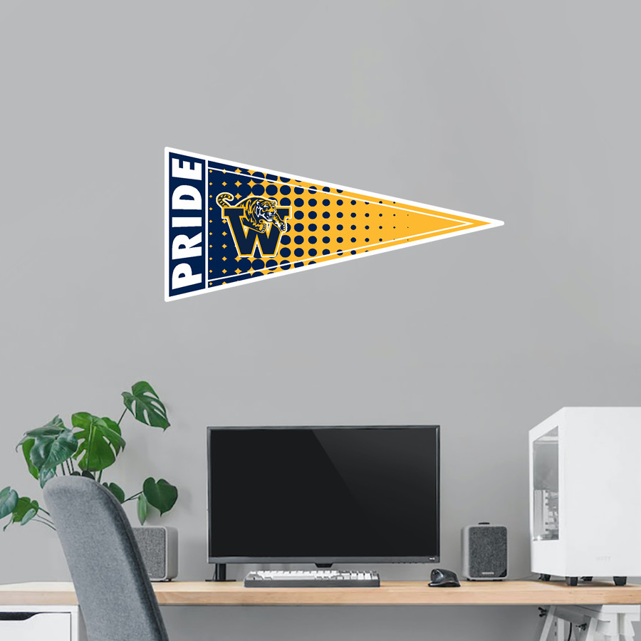 Warrensville Tigers <span class="pdp-name-mascot">Warrensville Tigers</span> Wall Decal - Pennant