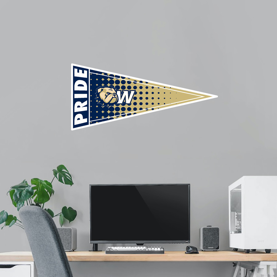 Wingate University Bulldogs Wall Decal - Pennant