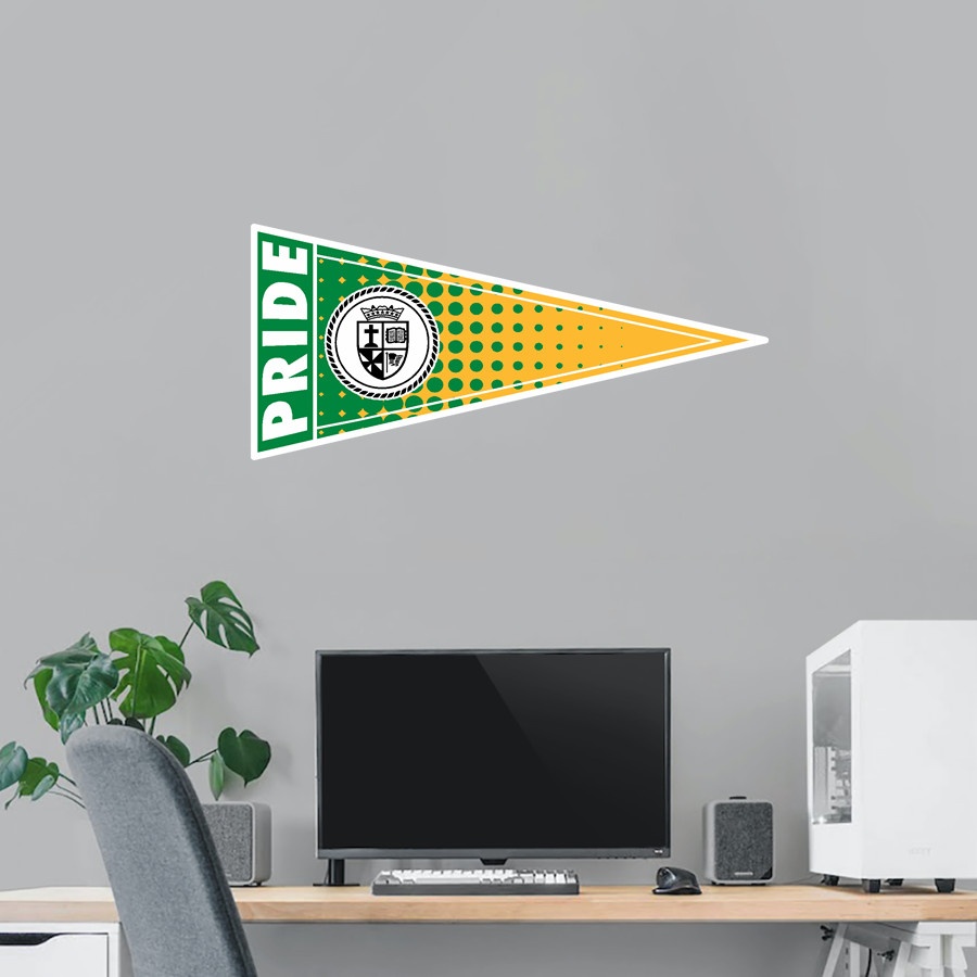 SAINT EDWARD HIGH SCHOOL GREEN WAVE <span class="pdp-name-mascot">SAINT EDWARD GREEN WAVE</span> Wall Decal - Pennant