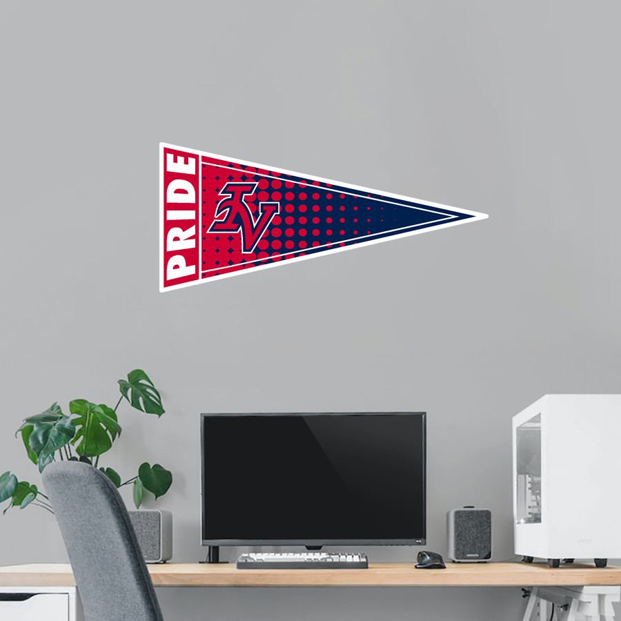 INDIAN VALLEY HIGH SCHOOL BRAVES <span class="pdp-name-mascot">INDIAN VALLEY BRAVES</span> Wall Decal - Pennant