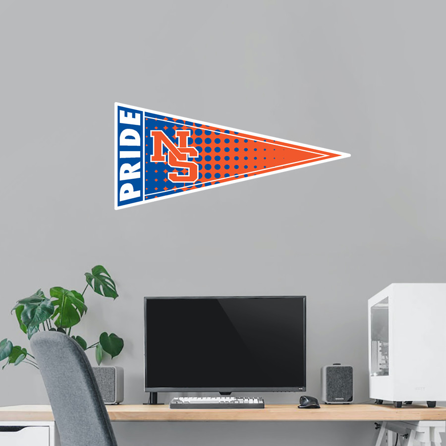 NEWTON SOUTH HIGH SCHOOL LIONS <span class="pdp-name-mascot">NEWTON SOUTH LIONS</span> Wall Decal - Pennant