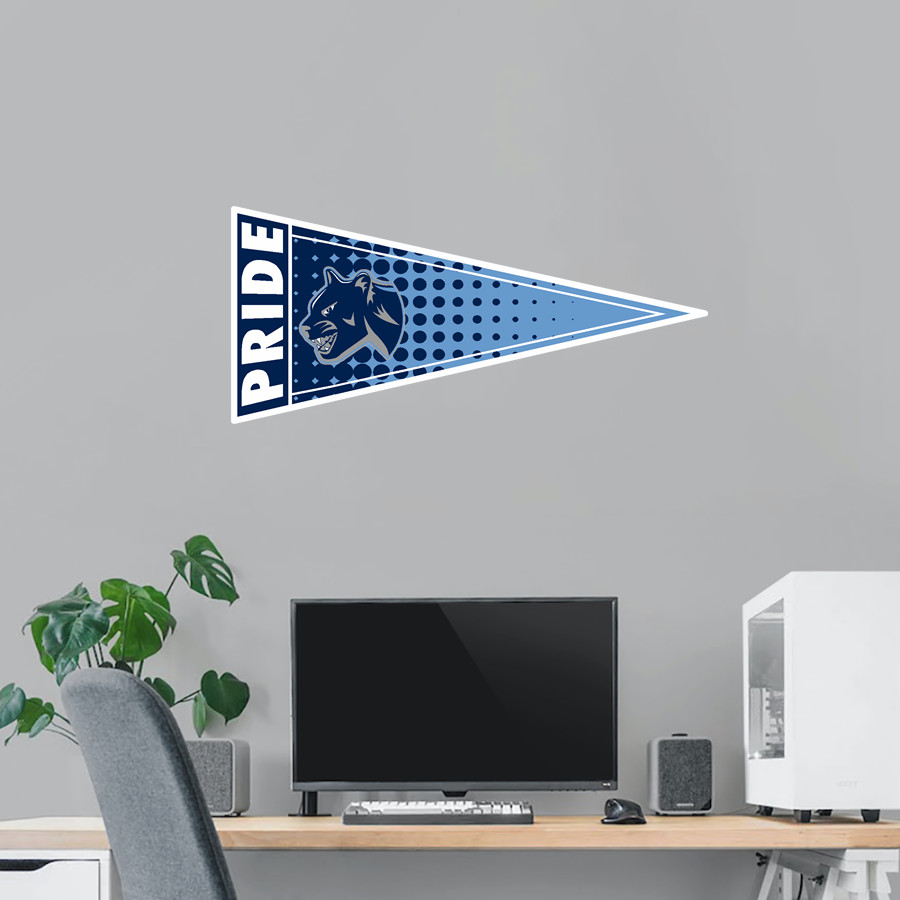 The New School Cougars Wall Decal - Pennant