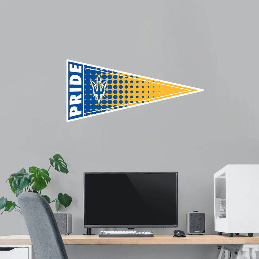 Warren Blue Devils <span class="pdp-name-mascot">Warren Blue Devils</span> Wall Decal - Pennant